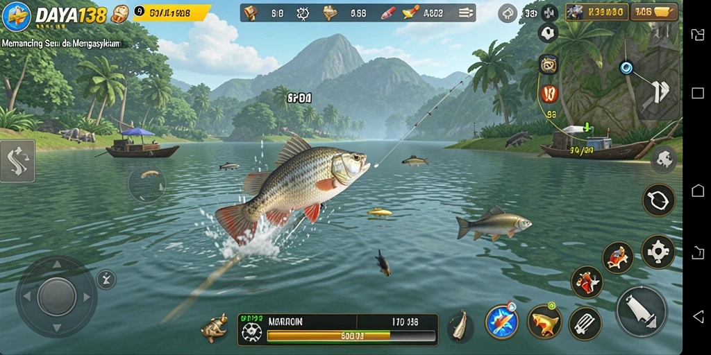Tampilan gameplay memancing yang seru dan menarik di DAYA138.