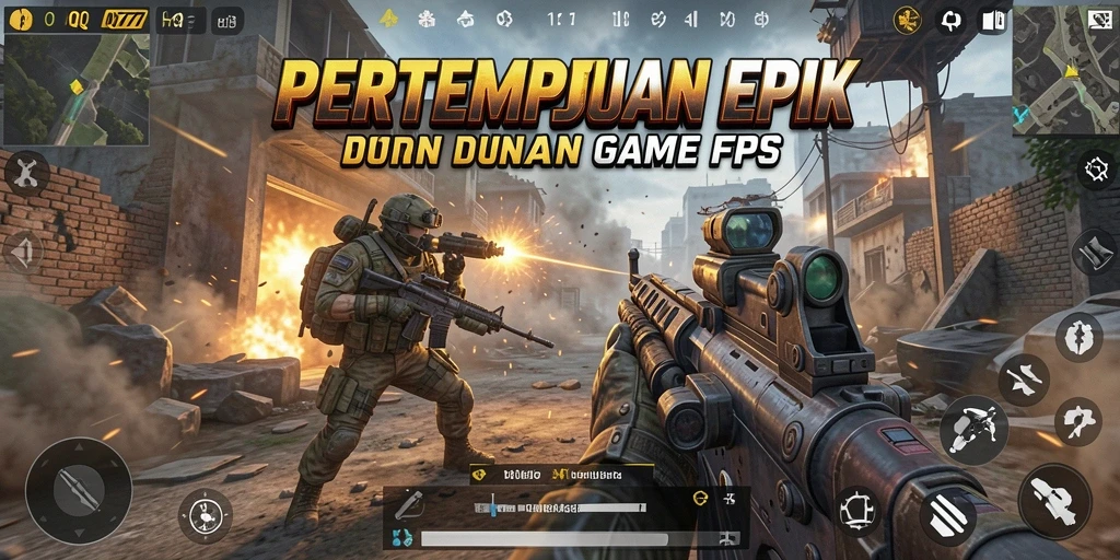 Tangkapan layar dari gameplay HQ777 menunjukkan aksi tembak-menembak yang mendebarkan.