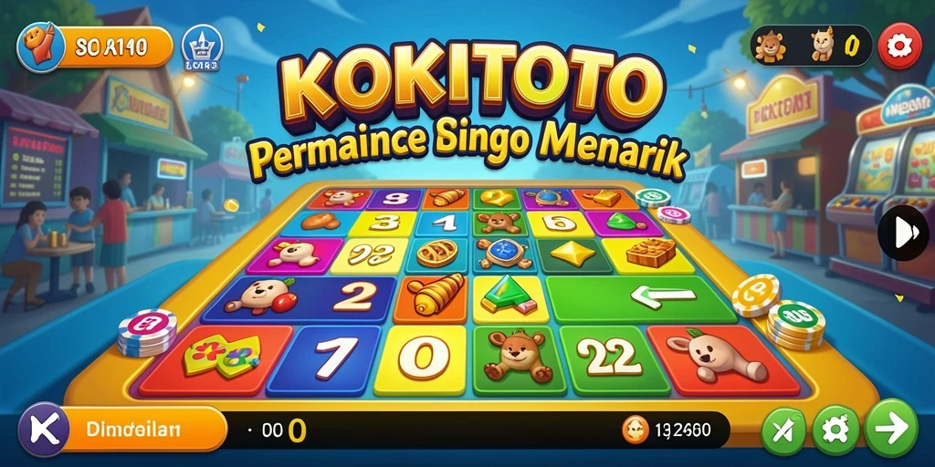 Tangkapan layar KOKITOTO menampilkan gameplay Bingo yang seru dan interaktif.