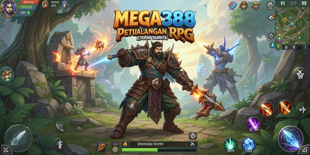 Tampilan gameplay RPG yang menegangkan dan penuh aksi.