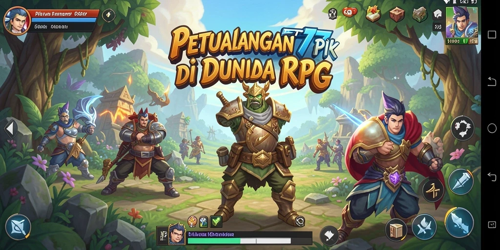 Tampilan screenshot utama PLANET77 dengan karakter keren dan pertempuran seru.