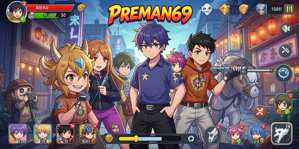 Tampilan gameplay menarik dan karakter anime yang unik.
