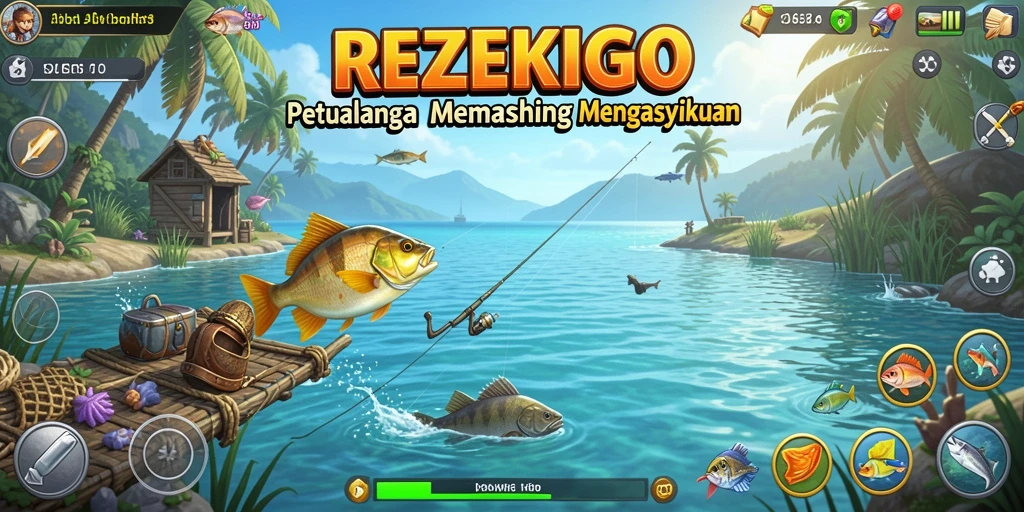 Tangkapan ikan besar dalam gameplay seru REZEKIGO.
