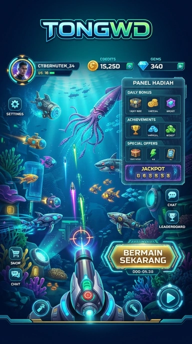 Tampilan utama aplikasi tongwd dengan pilihan kategori yang jelas.